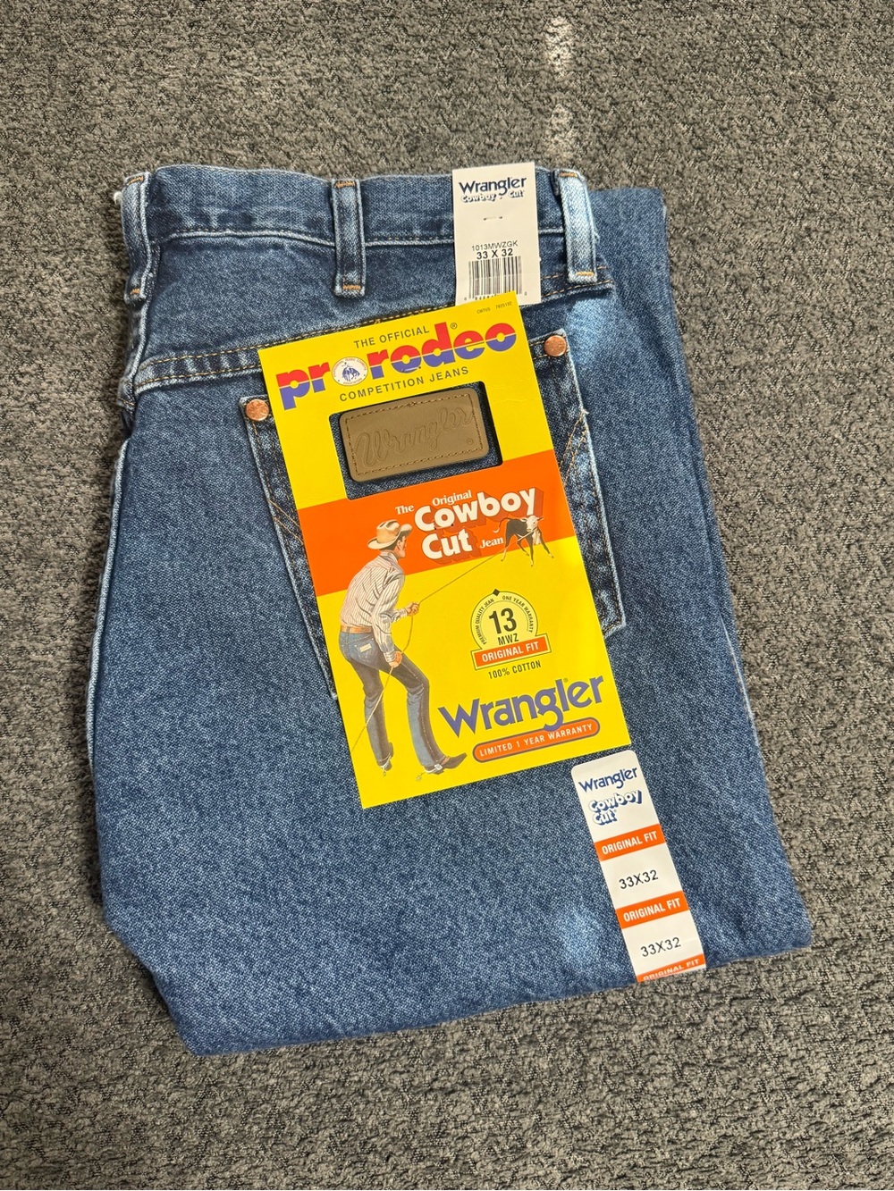 Wrangler Men’s Cowboy Cut Jeans - Blue Denim 33 x 32